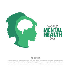 Vector Illustration on the theme World Mental Health Day