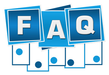 FAQ - Frequently Asked Questions Blue Squares Stripes Dots Bottom 