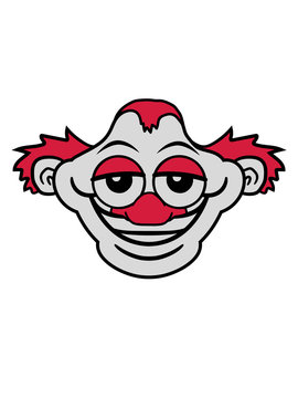 große augen clown lustig gesicht grinsen komisch kopf rote nase mund comic cartoon design clipart grinsen lachen