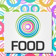 Food Colorful Rings Circular Background Square 