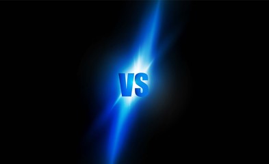 Fototapeta na wymiar Icon red blue neon versus logo vs letters for sports and fight competition. Battle and match, game concept competitive.