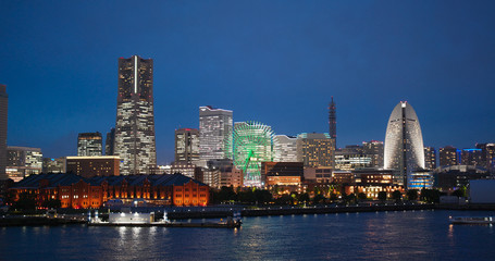 Yokohama bay at night