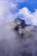 Mountain peaks in late summer