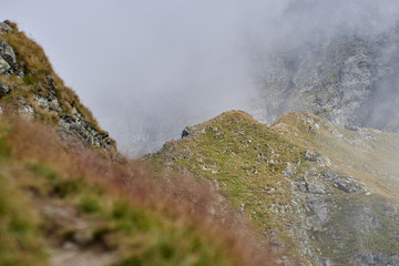 Mountain peaks in late summer