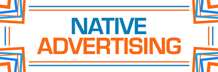 Native Advertising Blue Orange Random Borders Horizontal 