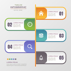 Timeline infographics design template with icons, process diagram, vector eps10 illustration