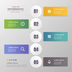 Timeline infographics design template with icons, process diagram, vector eps10 illustration