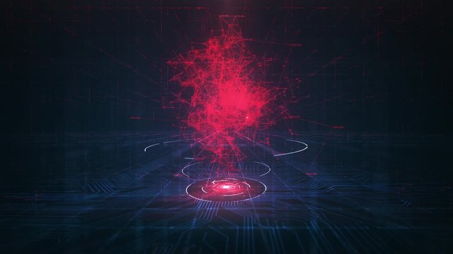 Evil Artificial intelligence (AI) concept.