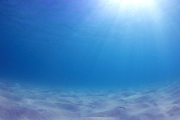 Blue water background in ocean