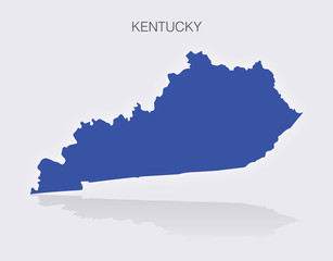 State of Kentucky Map in the United States of America