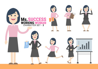 Ms.Success. The Working woman Character set - 2