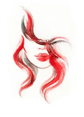 schöne Frau. Modeillustration. zeitgenössische Aquarellmalerei © Anna Ismagilova