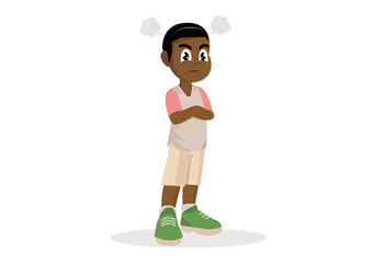 African Angry boy.