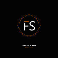 F S FS Initial logo letter with minimalist concept. Vector with scandinavian style logo.