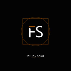 F S FS Initial logo letter with minimalist concept. Vector with scandinavian style logo.