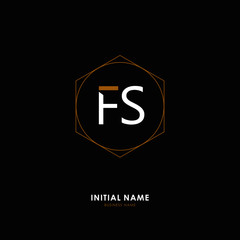 F S FS Initial logo letter with minimalist concept. Vector with scandinavian style logo.