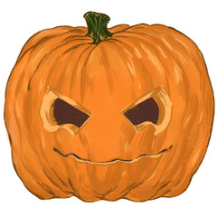 Illustration Pumpkin Carving for Halloween