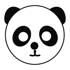 Panda face vector illustration.