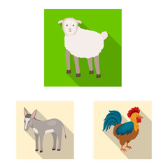 Vector illustration of breeding and kitchen sign. Collection of breeding and organic stock symbol for web.