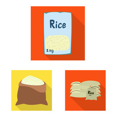 Vector illustration of raw and agricultural symbol. Set of raw and ecological vector icon for stock.