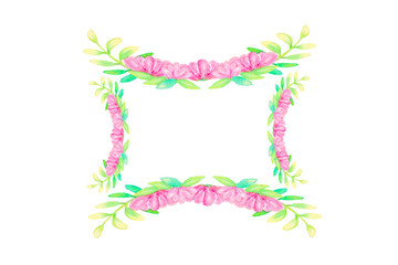 watercolor flower frame for beautiful design 