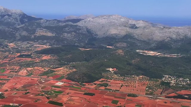 fields and mountains of the spanish island of Mallorca
