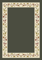 Frame with border of flowers.j