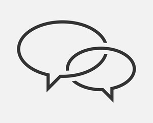 Talk bubble speech icon. Blank empty bubbles vector design elements. Chat on line symbol template. Dialogue balloon sticker silhouette.