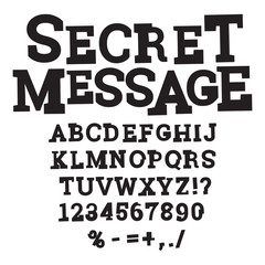 grunge font alphabet. stylish font Vector illustration