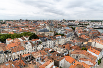 Fototapeta na wymiar High Angle View of the Old Port of La Rochelle
