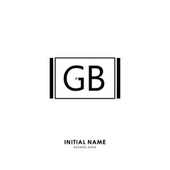 G B GB Initial logo letter with minimalist concept. Vector with scandinavian style logo.
