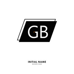 G B GB Initial logo letter with minimalist concept. Vector with scandinavian style logo.