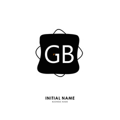 G B GB Initial logo letter with minimalist concept. Vector with scandinavian style logo.