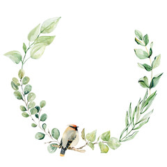 Watercolor sketch wreath