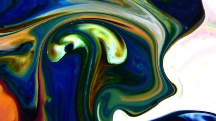 Nice Ink Abstract Psychedelic Paint Liquid Motion Background Texture Video.