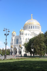 Sea Cathedral in Kronstadt,  tourist attractions city, an architectural monument in St. Petersburg