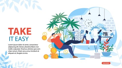 Take it Easy and Relax Motivating Landing Page