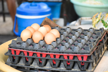 fresh eggs in the market