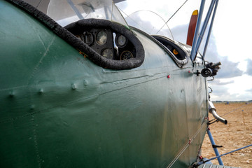 dashboard of a antique yak plane