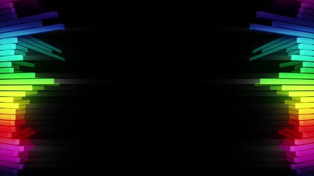 Audio colorful wave animation. Sound wave from equalizer. Pulse music player. Futuristic digital sound wave concept. Loop background.