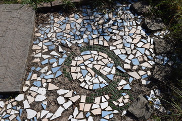 römisches Mosaik in den wEinbergen bei Zell