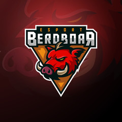 Boar head gaming logo esport © Wisma Kreatif