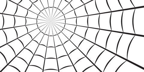 Obraz premium Spider web or cobweb. Halloween net background. Vector illustration.