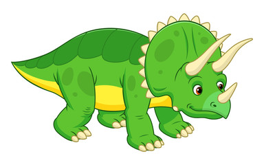 Cute cartoon triceratops