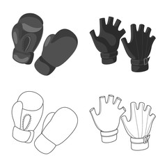 Fototapeta premium Vector design of silhouette and safety symbol. Collection of silhouette and comfort vector icon for stock.