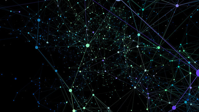Abstract background of interconnected dots