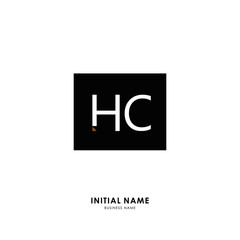 H C HC Initial logo letter with minimalist concept. Vector with scandinavian style logo.
