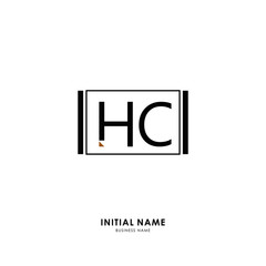 H C HC Initial logo letter with minimalist concept. Vector with scandinavian style logo.