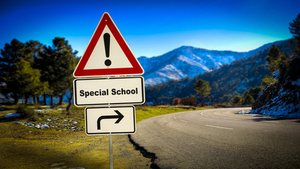 Street Sign SPECIAL SCHOOL