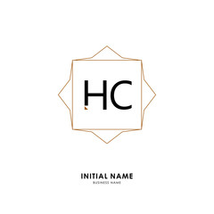 H C HC Initial logo letter with minimalist concept. Vector with scandinavian style logo.